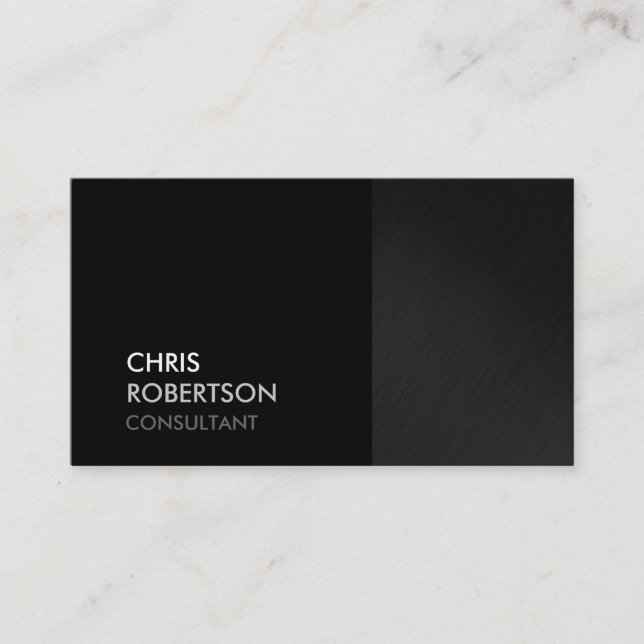 Carte de visite tendance gris noir (Devant)