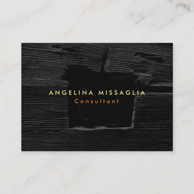 Carte De Visite Tendance Gris Noir Texture Plaque Style Moderne (Devant)