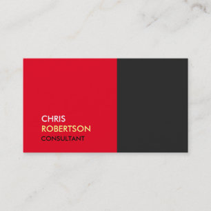 Carte de visite tendance gris rouge attrayant