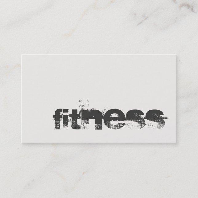 Carte De Visite Tendance ivoire Grey Fitness Professionnel Sport (Devant)