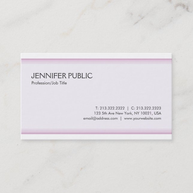 Carte De Visite Tendance Moderne Élégant Couleur Smart Simple Luxe (Devant)