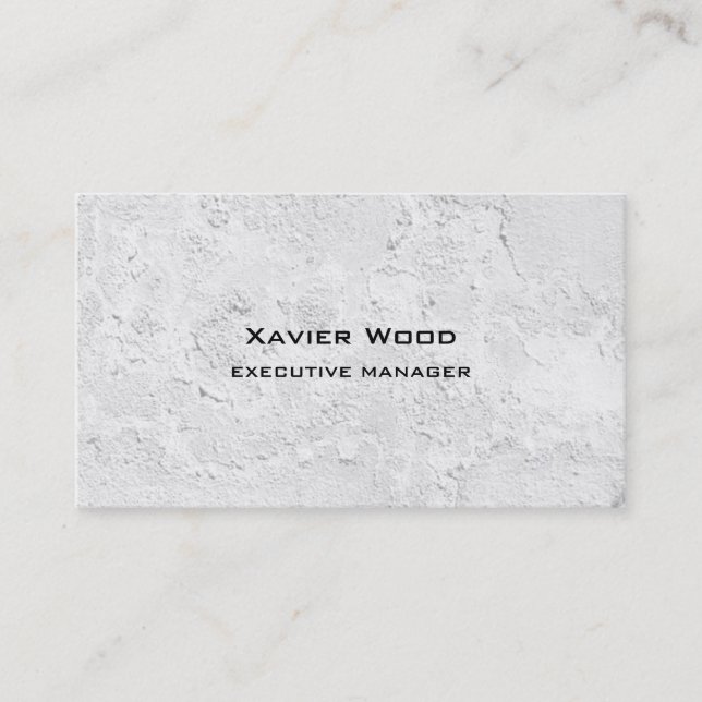 Carte De Visite Tendance Moderne Elégant Gray Wall Texture Manager (Devant)