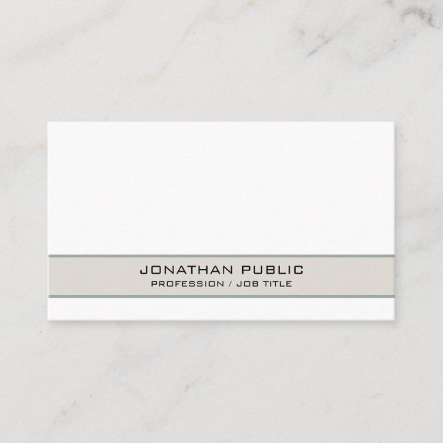 Carte De Visite Tendance Moderne Élégant Simple Chic Professionnel (Devant)