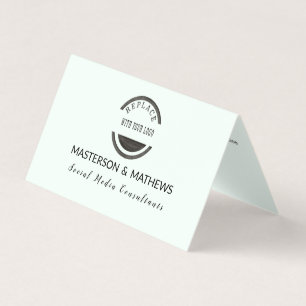 Carte De Visite Tendance moderne Social Media Consultant Minted