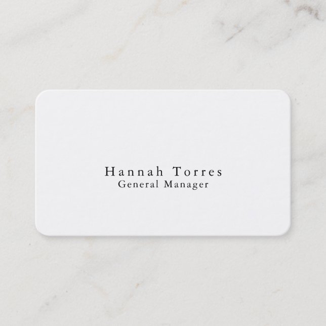 Carte De Visite Tendance Noir & Blanc Créatif Moderne (Devant)