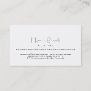Carte de visite tendance noir et blanc élégante