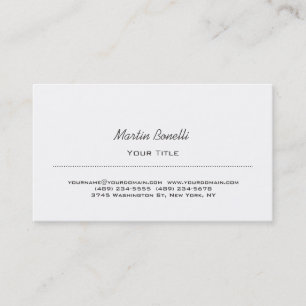 Carte de visite tendance script noir et blanc