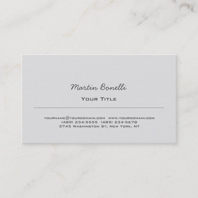 Carte de visite tendance script noir et blanc (Devant)