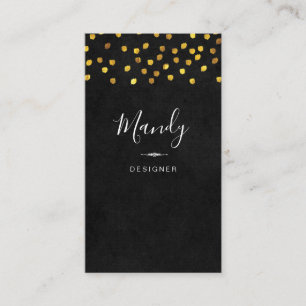 Carte De Visite Tendance Simple (Luxure Point Or)