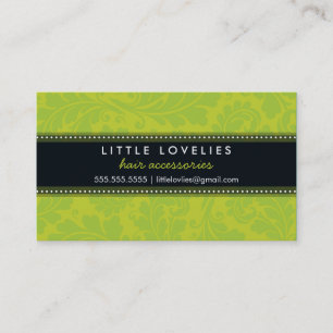 CARTE DE VISITE tendance vert citron vert
