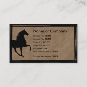 Carte De Visite Tennessee Walking Horse Profil Silhouette