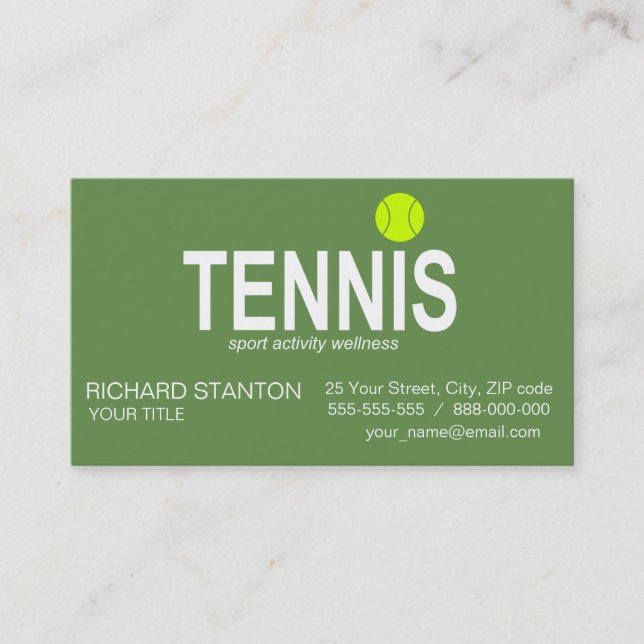 Carte De Visite Tennis (Devant)