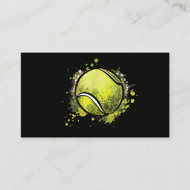 Carte De Visite Tennis Ball Sports Et Tennis Lover Noël (Devant)