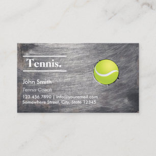 Carte De Visite Tennis cool Grunge Metal Texture