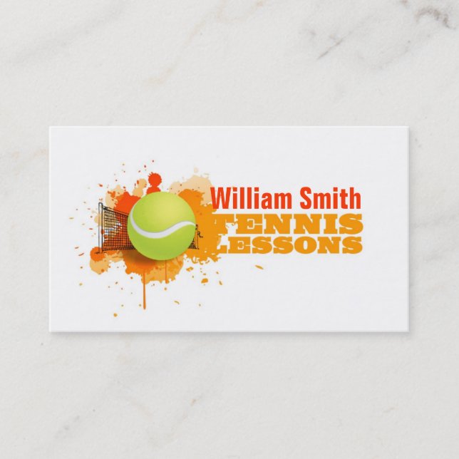 Carte De Visite Tennis Lessons (Devant)