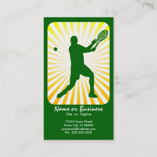 Carte De Visite tennis : raies rétro :