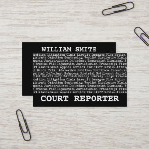 Carte De Visite Terminologie juridique du rapporteur du tribunal