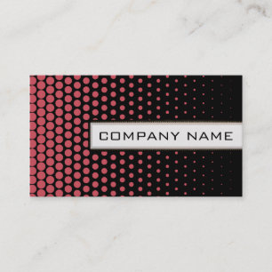 Carte De Visite Terra cotta Techno Dots Élégant moderne Noir