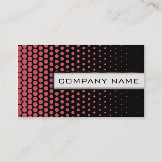 Carte De Visite Terra cotta Techno Dots Élégant moderne Noir (Devant)