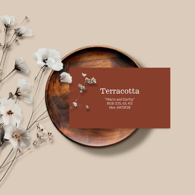 Carte De Visite Terracotta | "Chaud et Terreux" (Créateur téléchargé)
