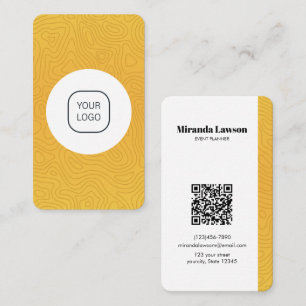 Carte De Visite Terrain doré minimaliste vertical
