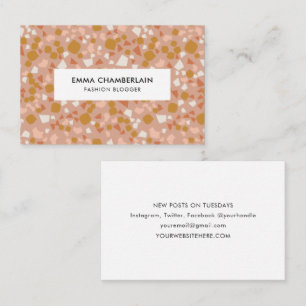 Carte De Visite Terrazzo minimaliste Imprimer Moderne Personnalisé