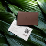Carte De Visite Terre cuite | Code QR minimaliste élégant moderne<br><div class="desc">Un design moderne attrayant pour les yeux a un arrière - plan en terre cuite massif minimaliste avec "Hello There" dans une petite police élégante. La couleur Arrière - plan peut être personnalisée. Ajoutez vos coordonnées complètes et votre code QR au verso. Conception minimaliste pour tout type d'entreprise. Ce modèle...</div>