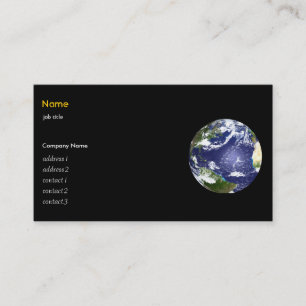 Carte De Visite Terre et neuf planètes
