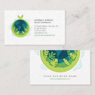 Carte De Visite Terre verte De l'environnement
