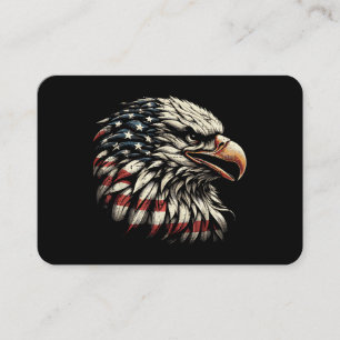 Carte De Visite Tête d'aigle chauve Drapeau américain USA Hommes p