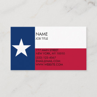 Carte De Visite Texas Flag Modern