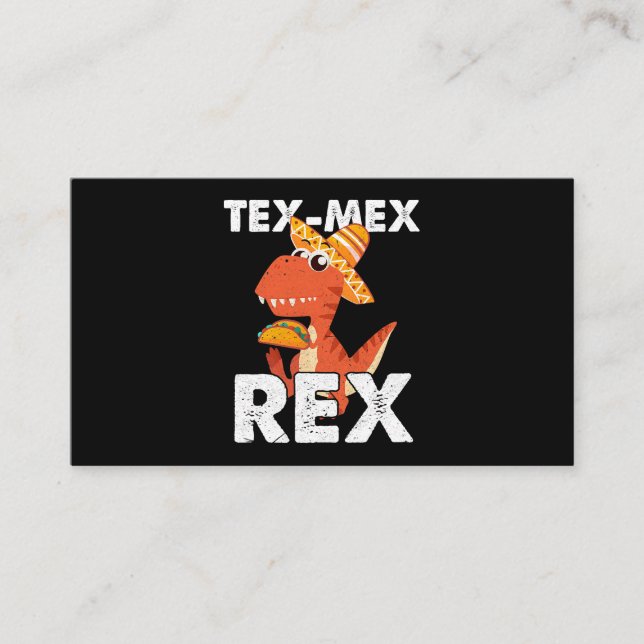 Carte De Visite TexMexRex TRex Taco Dinosaur Cinco de Mayo Mexicai (Devant)