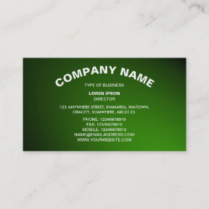 Carte De Visite Texte courbe simple 06 - Vert