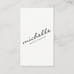 Carte De Visite Texte cursif minimaliste