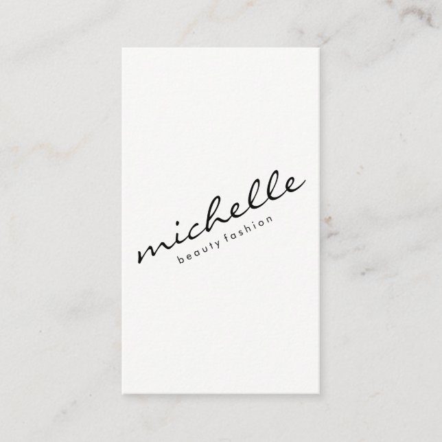 Carte De Visite Texte cursif minimaliste (Devant)