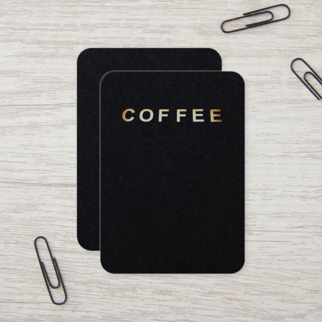 Carte De Visite Texte de l'affiche de photo de café (Devant/Arrière en situation)
