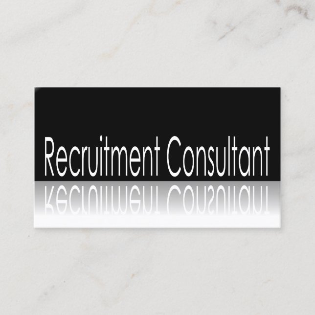 Carte De Visite Texte de réflexion - Consultant en recrutement (Devant)
