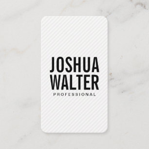 Carte De Visite Texte en gras simple avec bandes