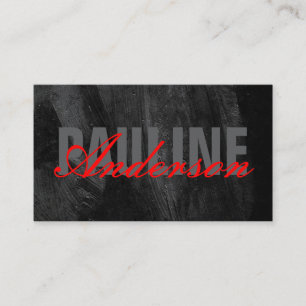 Carte De Visite Texte gras et élégant   Texture noire
