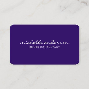 Carte De Visite Texte mauve minimaliste