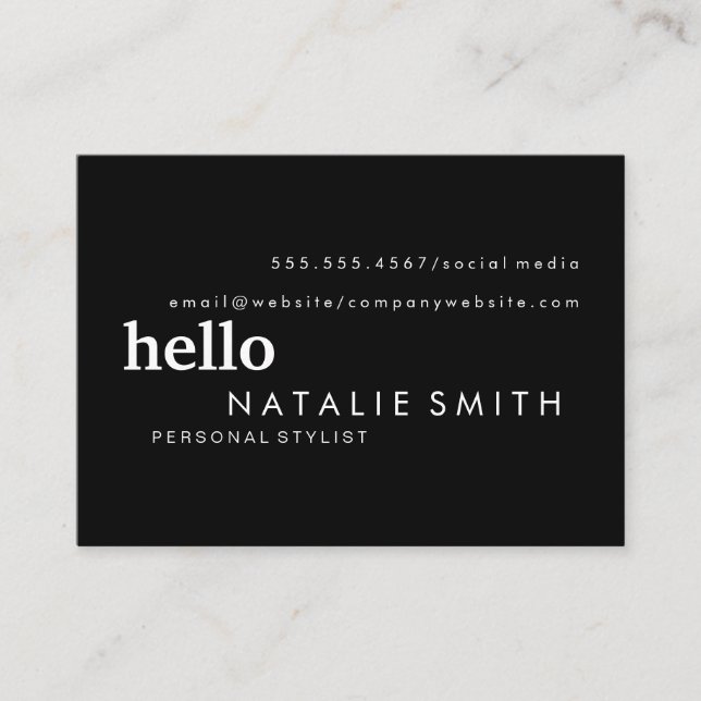 Carte De Visite Texte mixte (Devant)