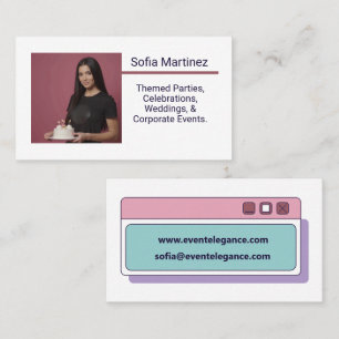 Carte De Visite Texte modifiable du planificateur d'événements ten