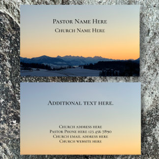 Carte De Visite Texte personnalisé Christian Church Pastor Personn
