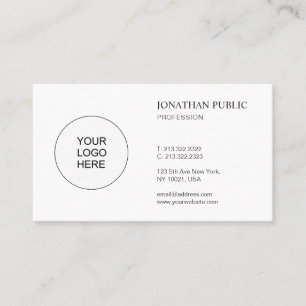 Carte De Visite Texte personnalisé Moderne Simple Professionnel Av
