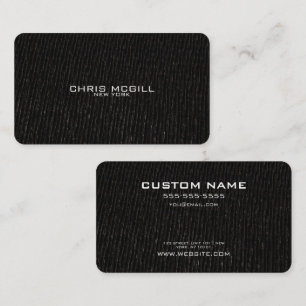 Carte De Visite TEXTE PERSONNALISÉ - Texture minimaliste en toile