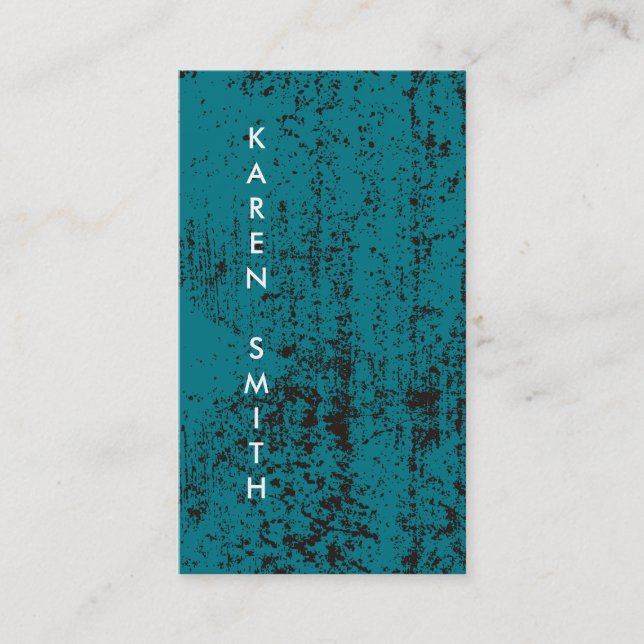 Carte De Visite Texte vertical Style moderne Grunge (Devant)