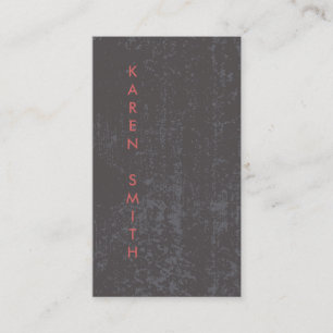 Carte De Visite Texte vertical Style moderne Grunge