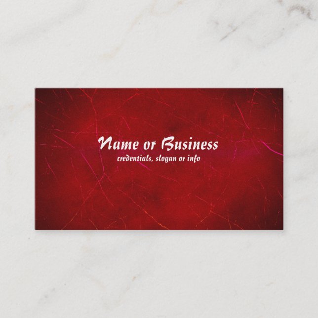 Carte De Visite Texture Abstraite rouge-sang avec traits (Devant)