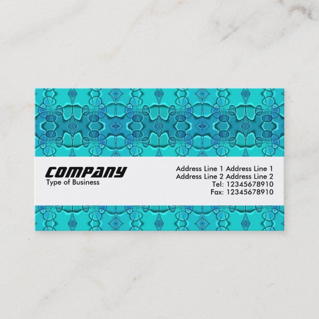 Carte De Visite Texture Band - Aqua Blue Festival (Devant)