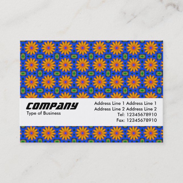 Carte De Visite Texture Band - Fleurs Orange (Devant)